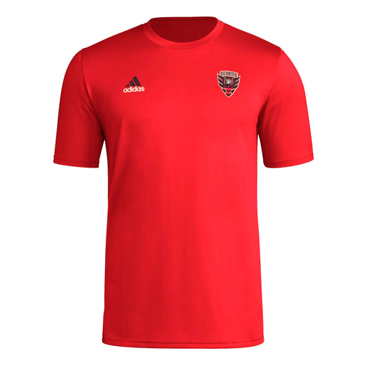 adidas Mens Short Sleeve Pre-Game T-Shirt Red/D.C. United 3X-Large