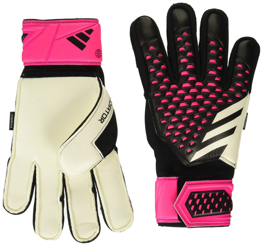 adidas Unisex-Adult Match Fingersave Predator Goalie Gloves Black/White/Team Shock Pink 11