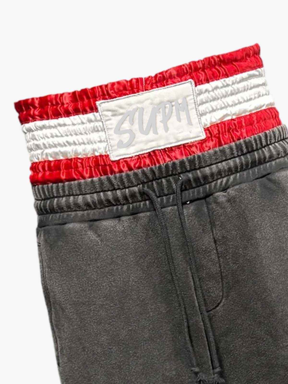 Washed Dragon Embroidered Panel Sweatpants