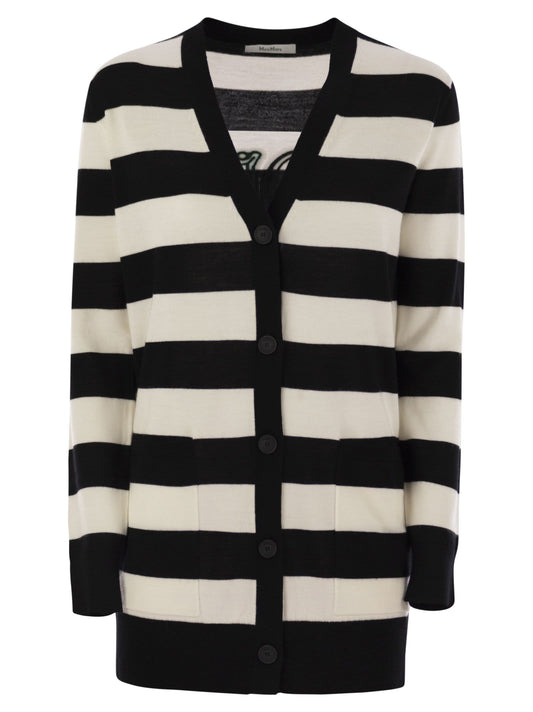 Max Mara Women Fiemme - Long Striped Wool Cardigan