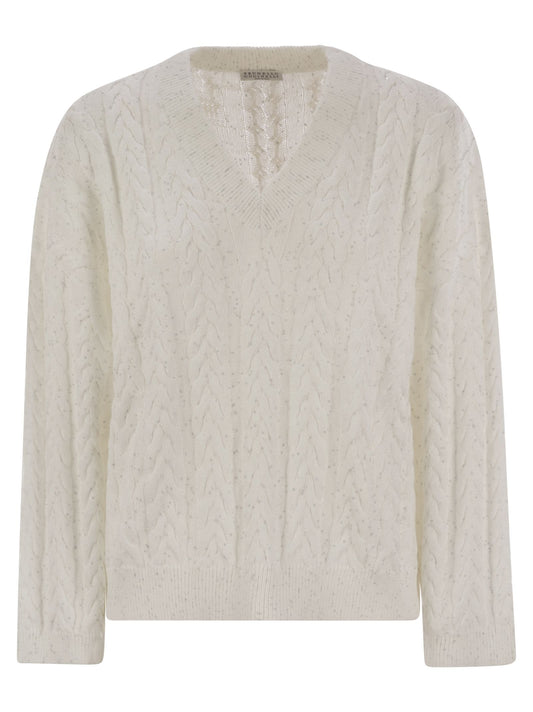 Brunello Cucinelli Women Dazzling Double Cable Cotton Jersey