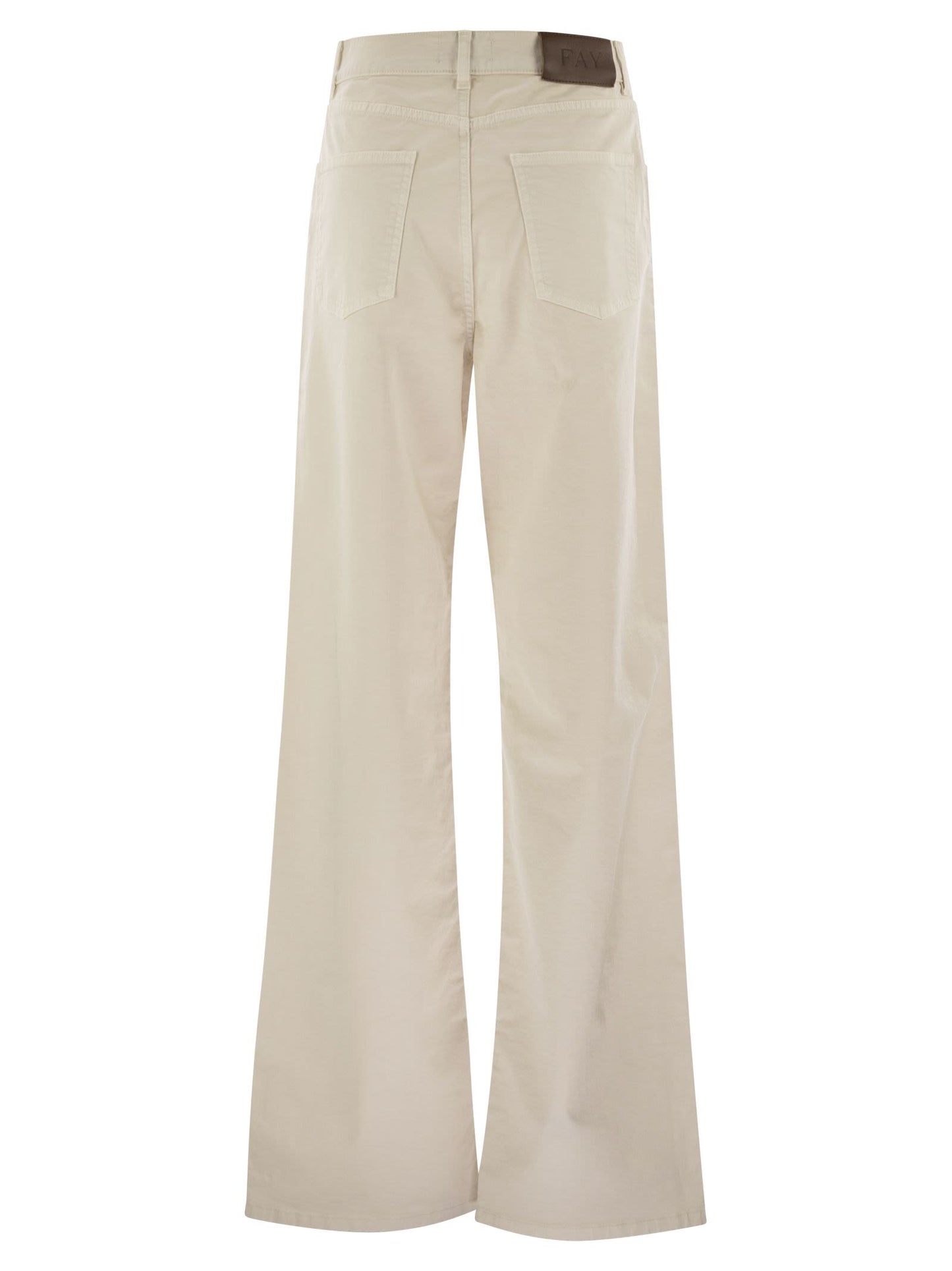 Fay Women 5-Pocket Trousers In Stretch Cotton Drill