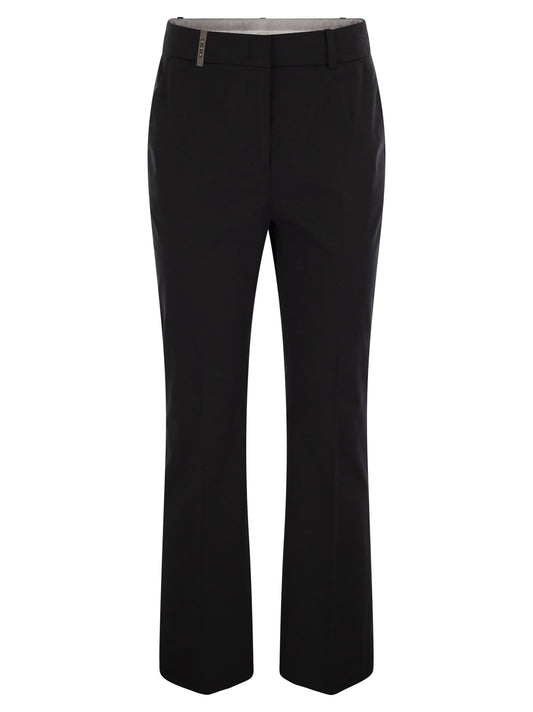 Peserico Women Stretch Cotton Trousers