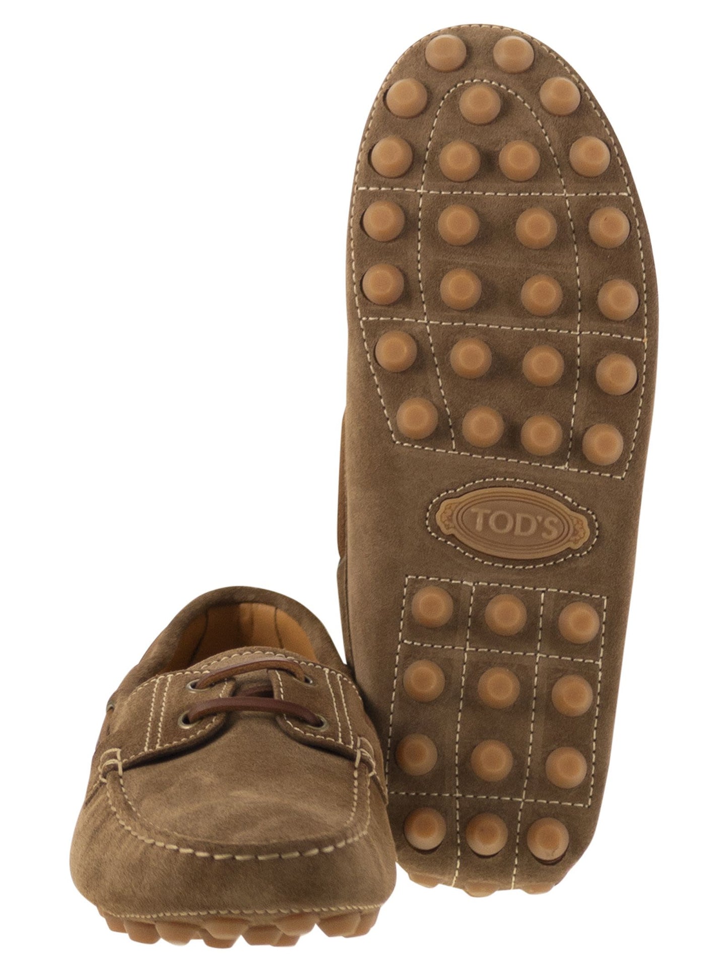 Tod's Men Rubber Bubble Suede Boat