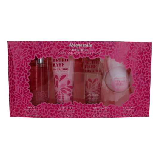 Aeropostale Retro Babe, 4 Piece Bath and Body Collection