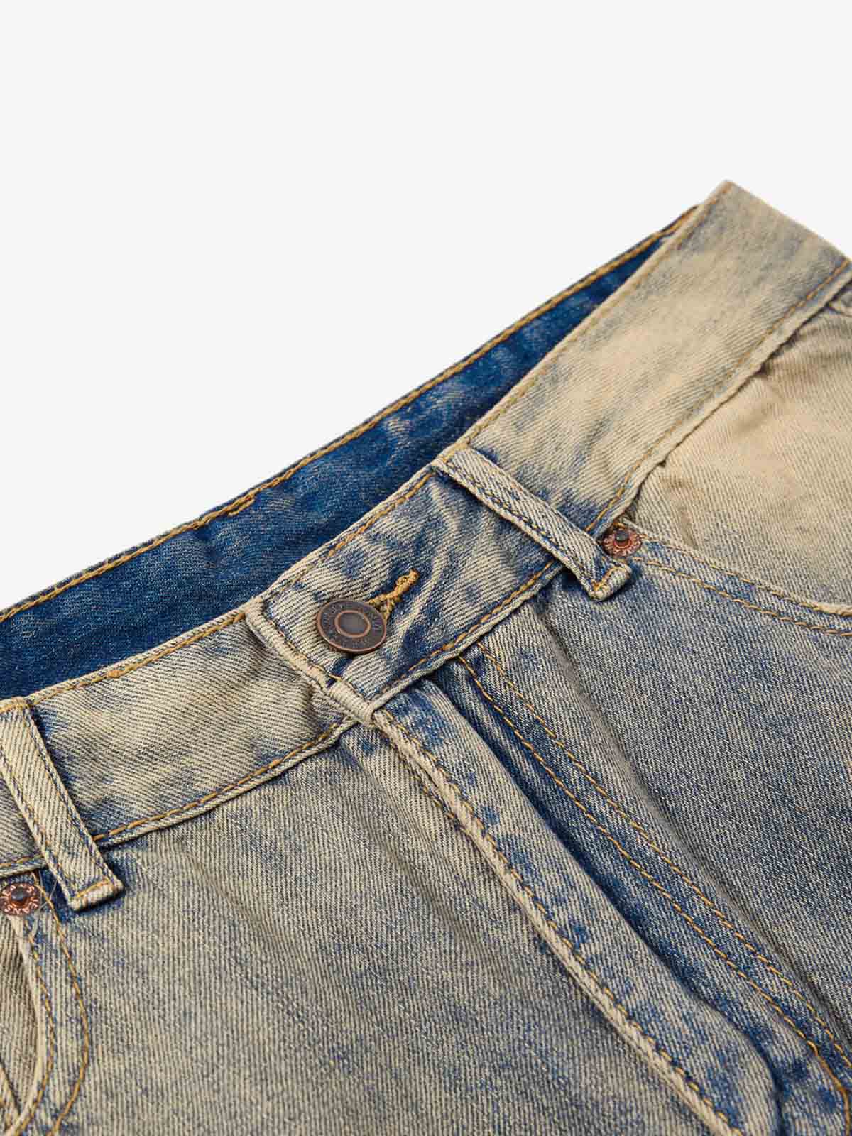 Vintage Distressed Ripped Wide Leg Jeans - Luxuryurbanwear