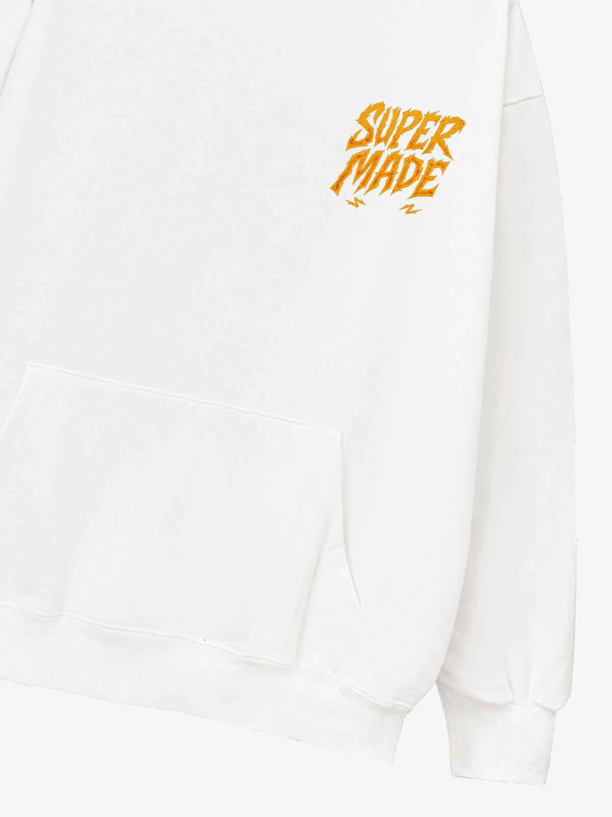 Distressed Graphic Bold Angel Wings Design Hoodie