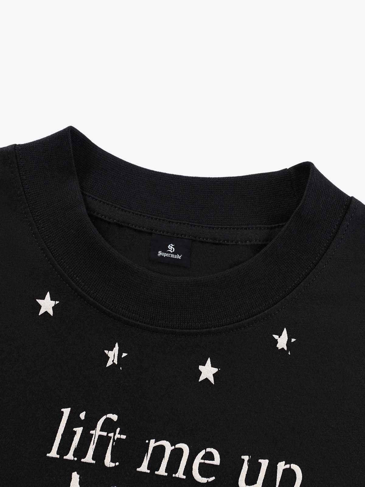 Retro Star Print Long-Sleeved T-Shirt