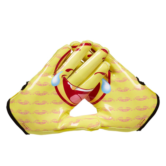 adidas Adizero 12 Big Mood Laugh Adult Football Receiving Gloves Yellow X-Large