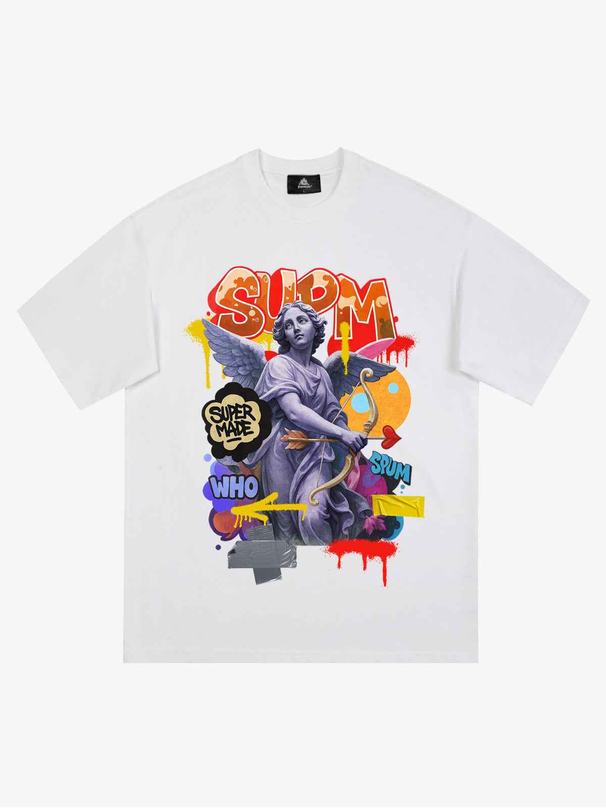 Retro Angel Statue Graffiti T-Shirt
