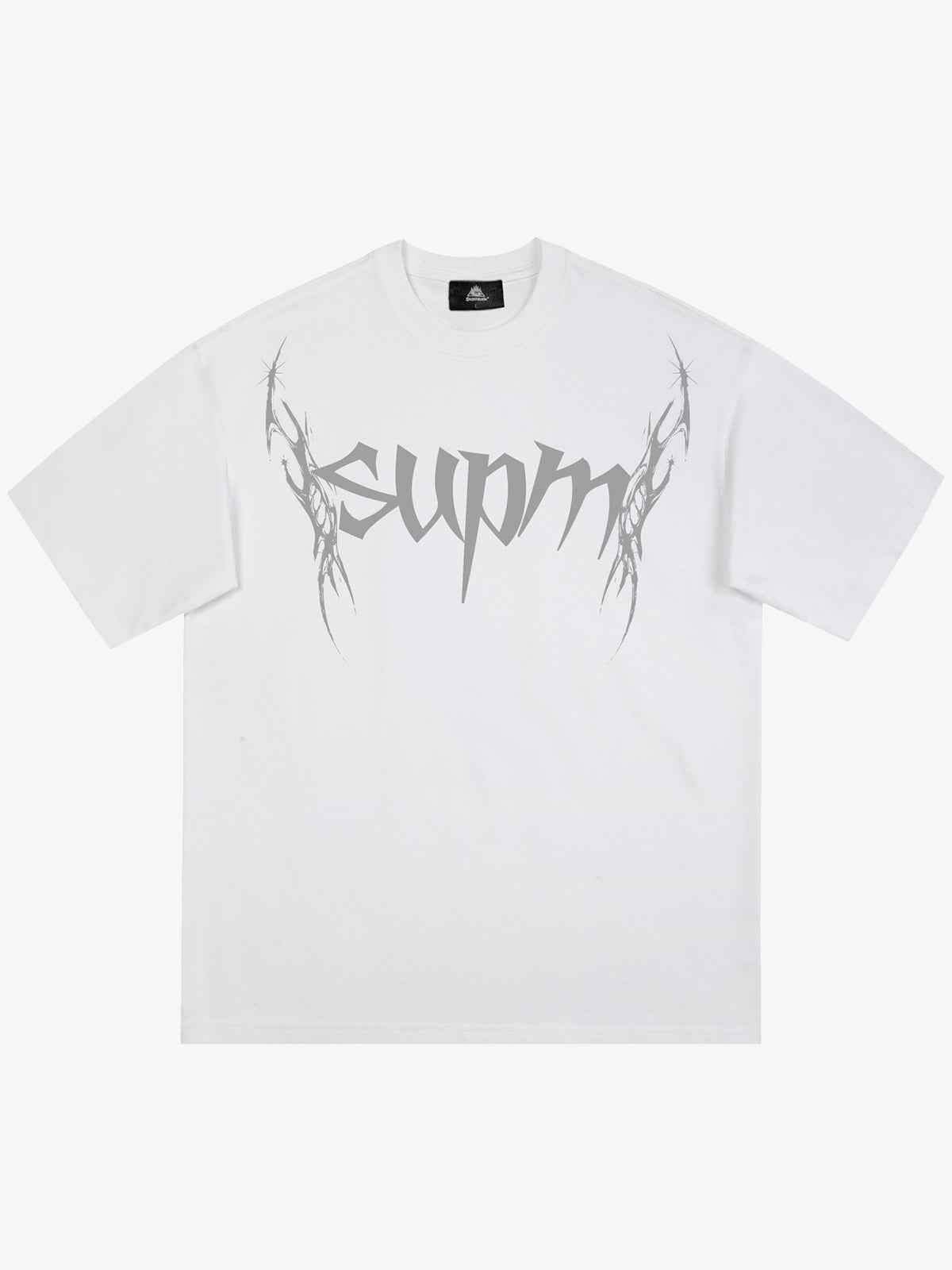 SUPM Gothic Sharp Letter Graphic T-Shirt