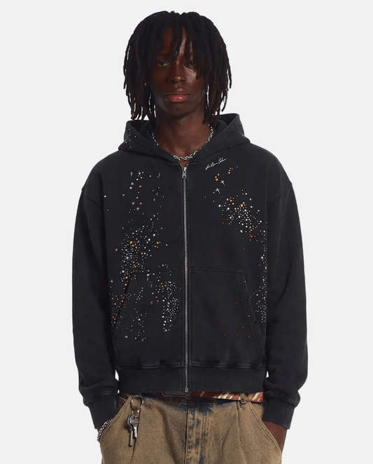 Zip Up Hoodie Rhinestone