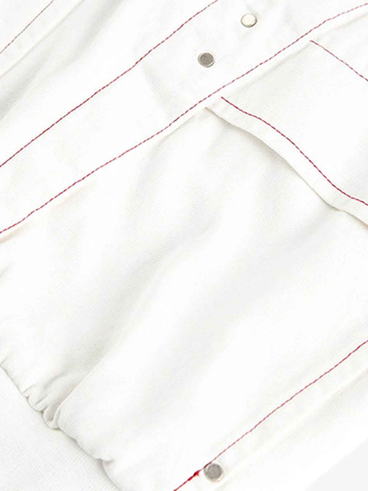 Contrast Stitch Hooded Zip Jacket