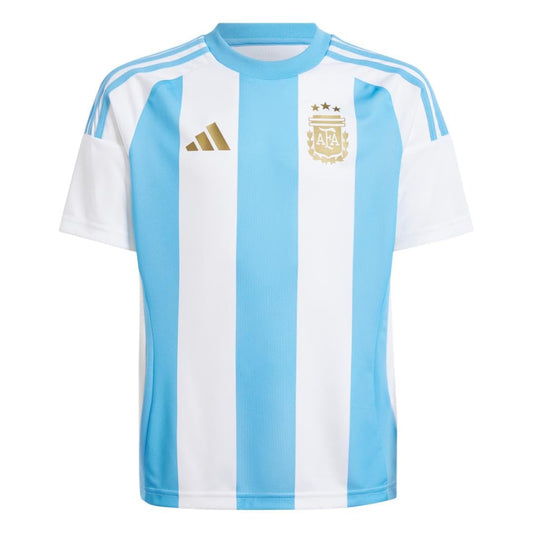 adidas Boys Argentina 2024 Home Fan Jersey White/Blue Burst Small