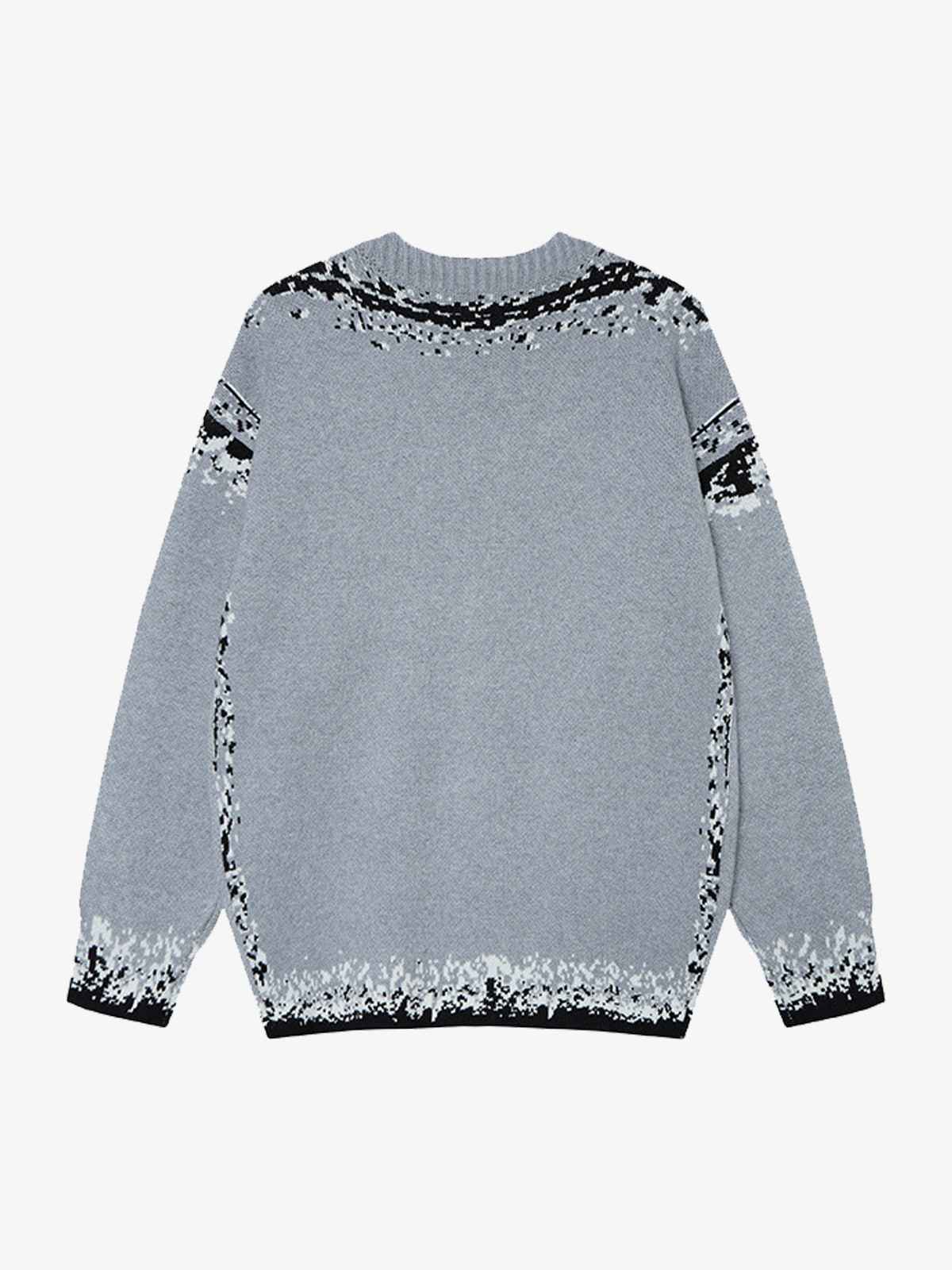 Retro Butterfly Gradient Knit Cardigan Sweater