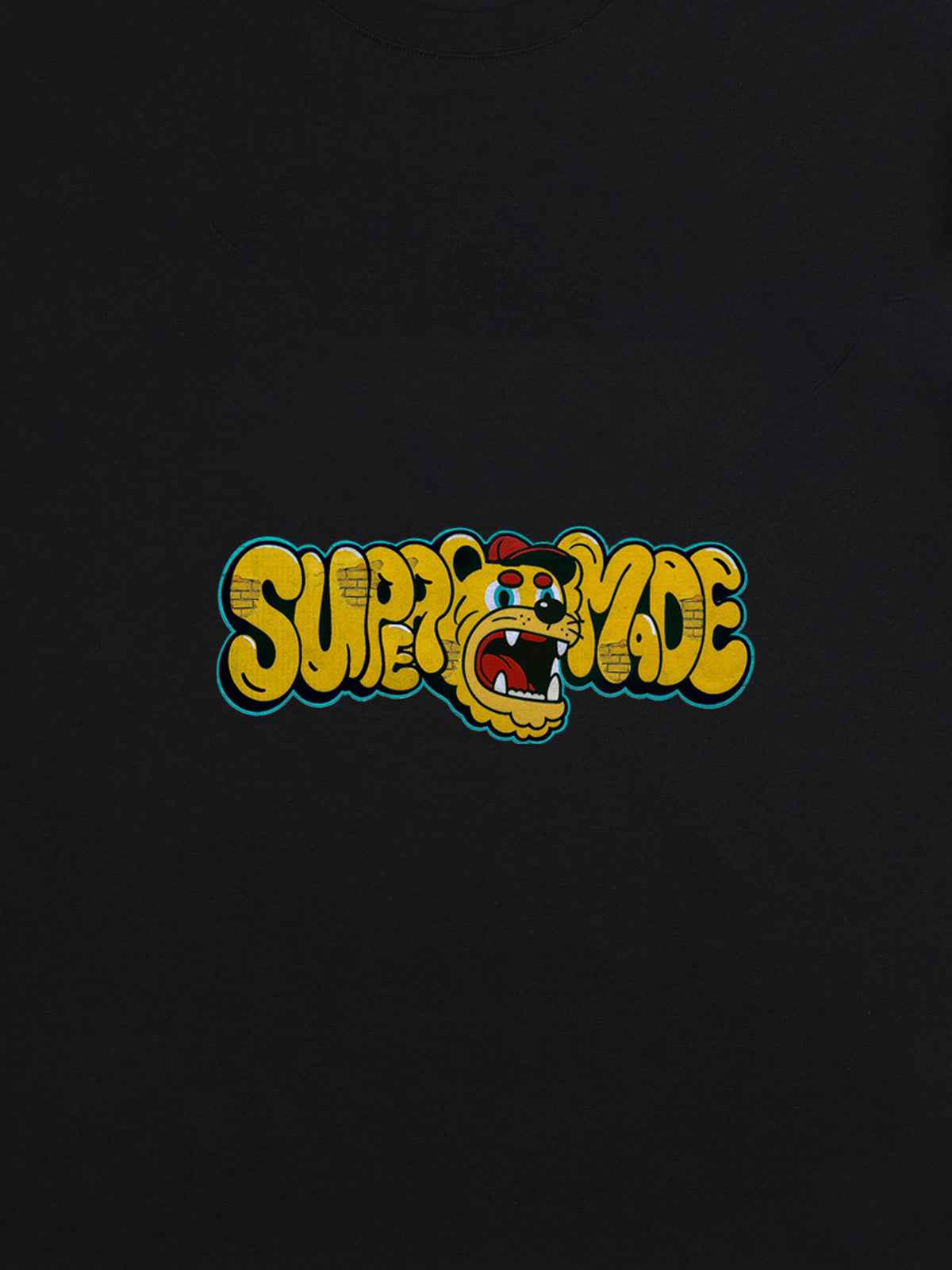 Street Graffiti Trendy Tiger Head Font T-Shirt