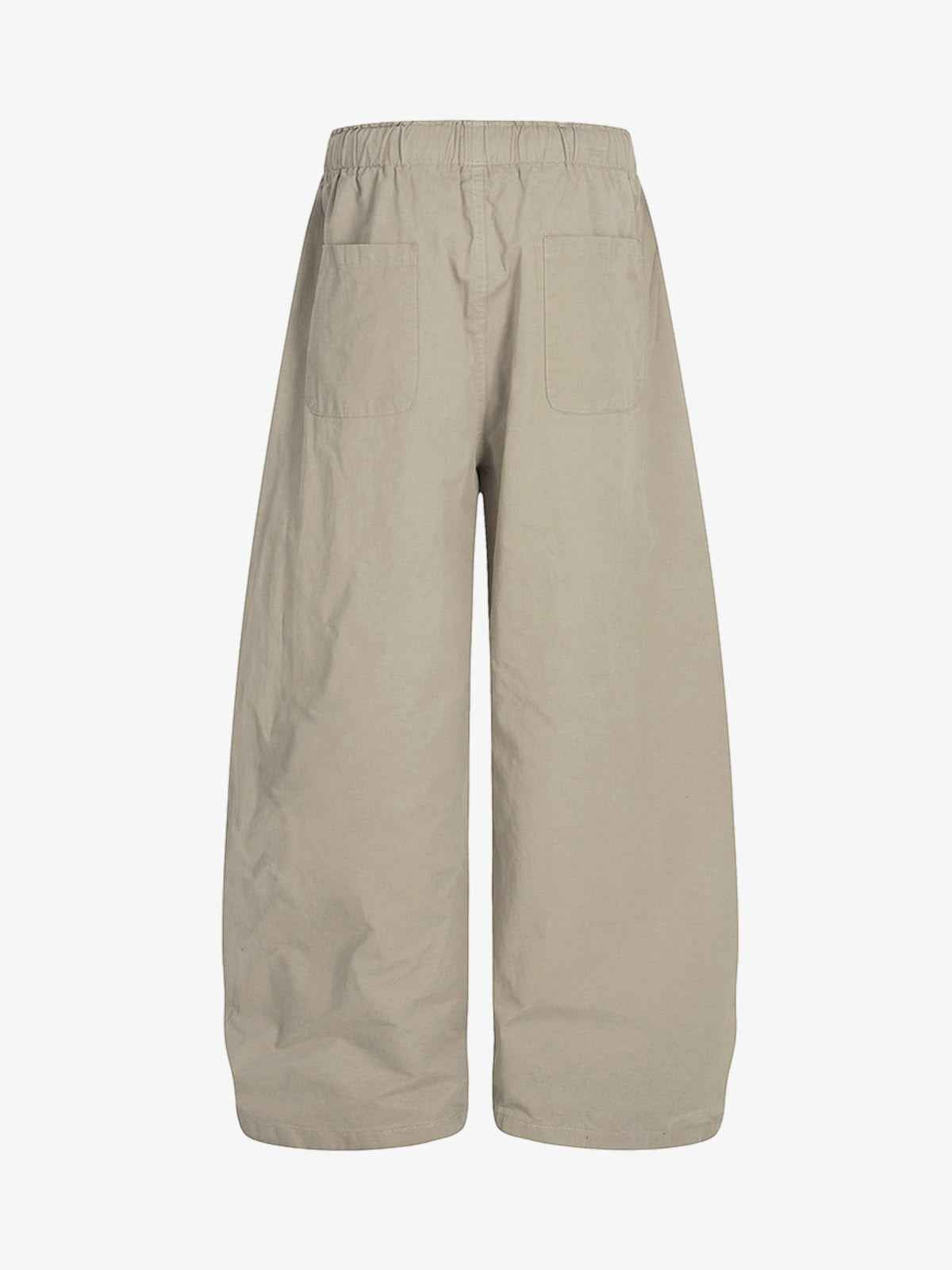 Drawstring Pleated Barrel Pants