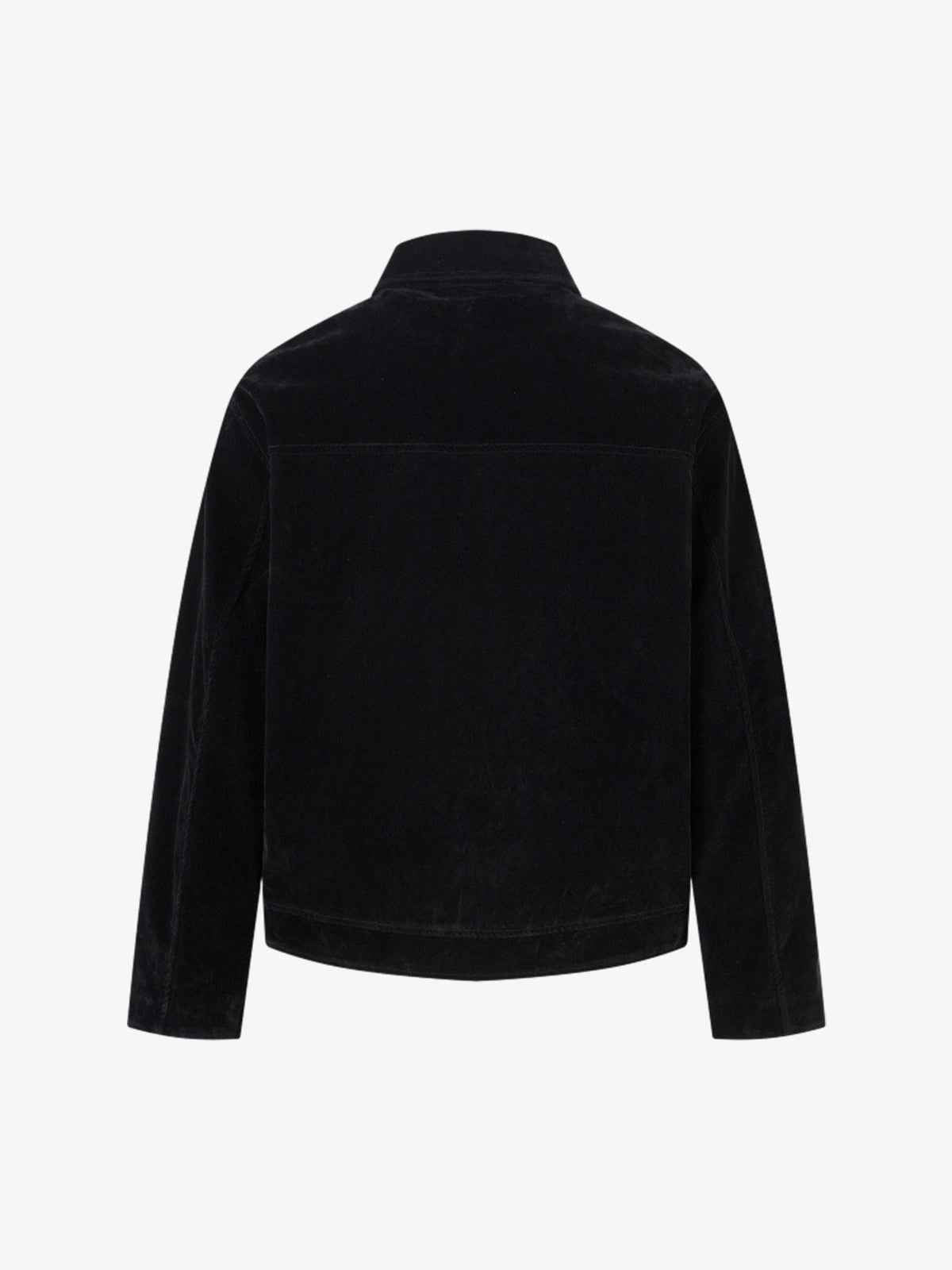 Retro Unique Metal Button Suede Lapel Bomber Jacket - 2538