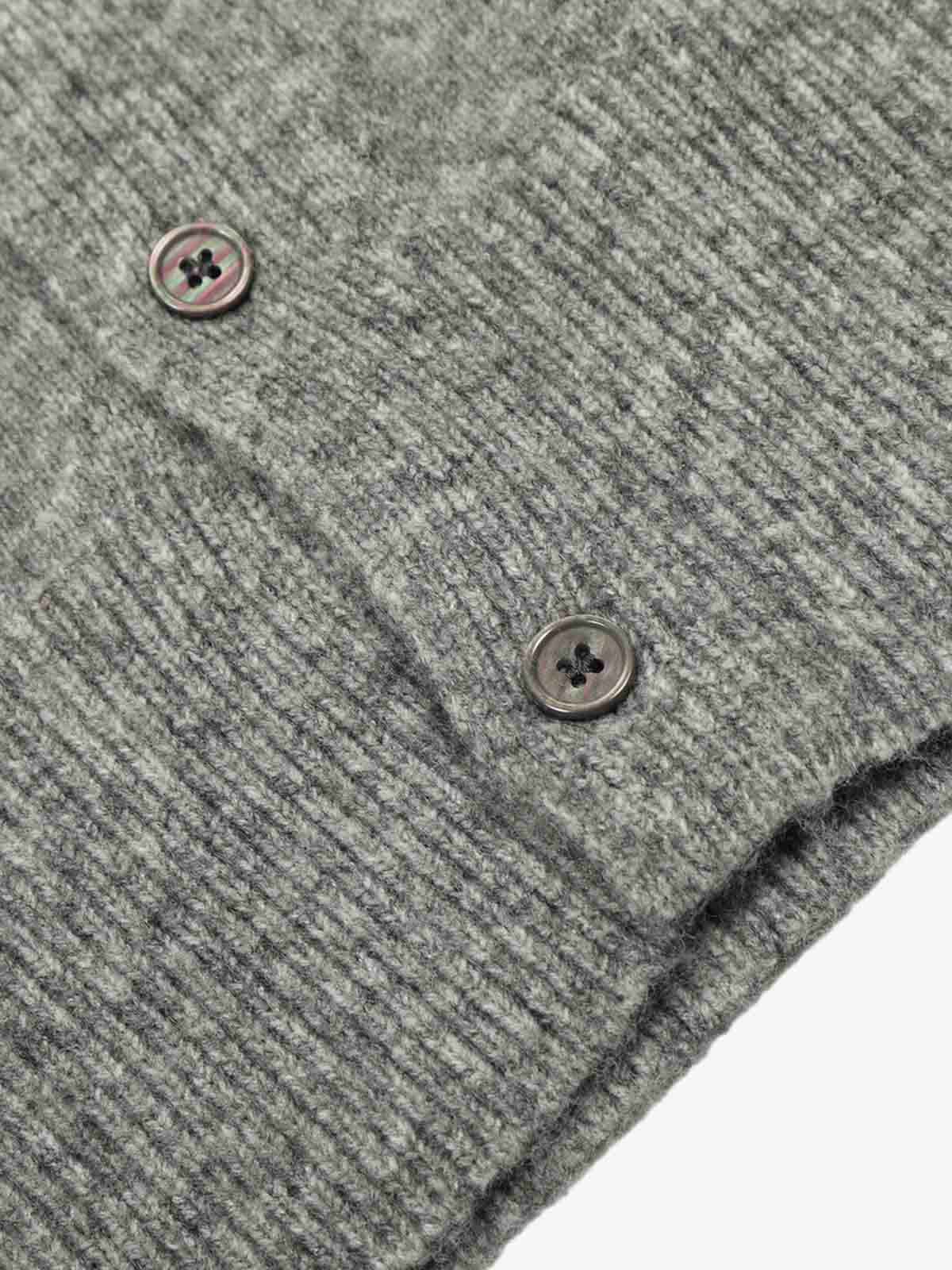 Retro High Neck Button-Down Knit Cardigan Sweater