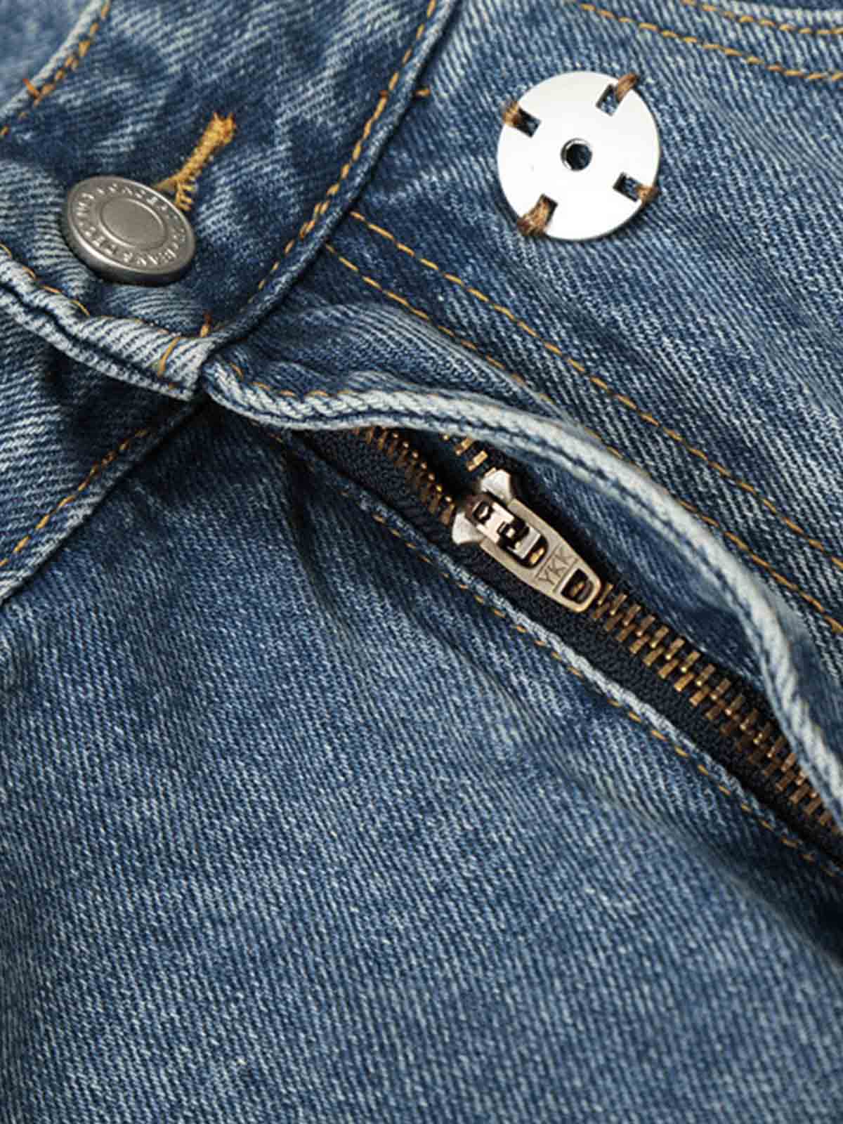 Asymmetric Layered Waist Wide Leg Denim Jeans - Luxuryurbanwear