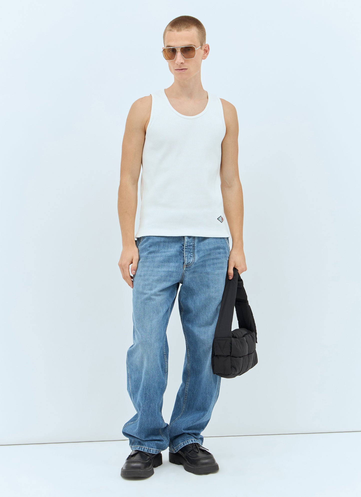 Bottega Veneta Men Rib Jersey Tank Top