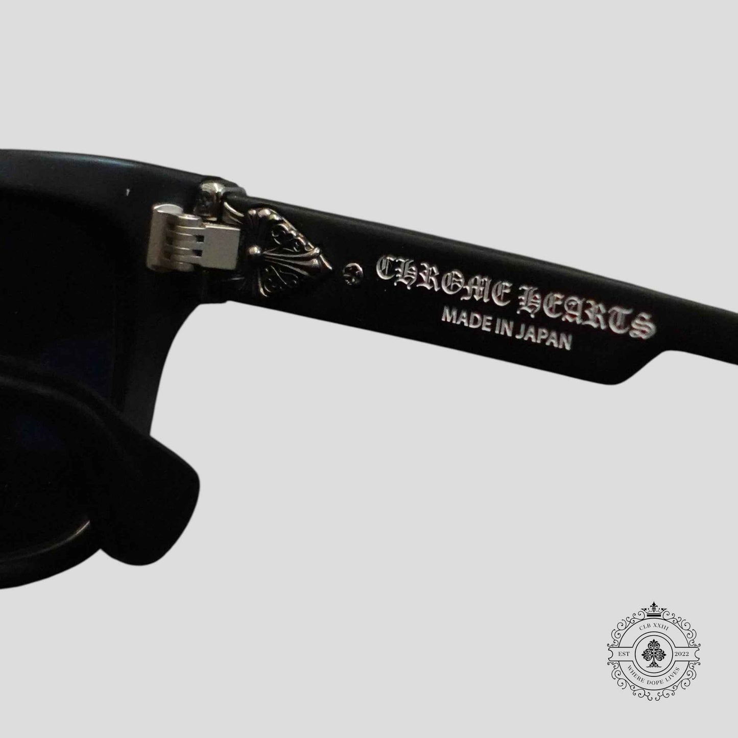 Chrome Hearts Box Officer Sunglasses in Matte Black/Silver