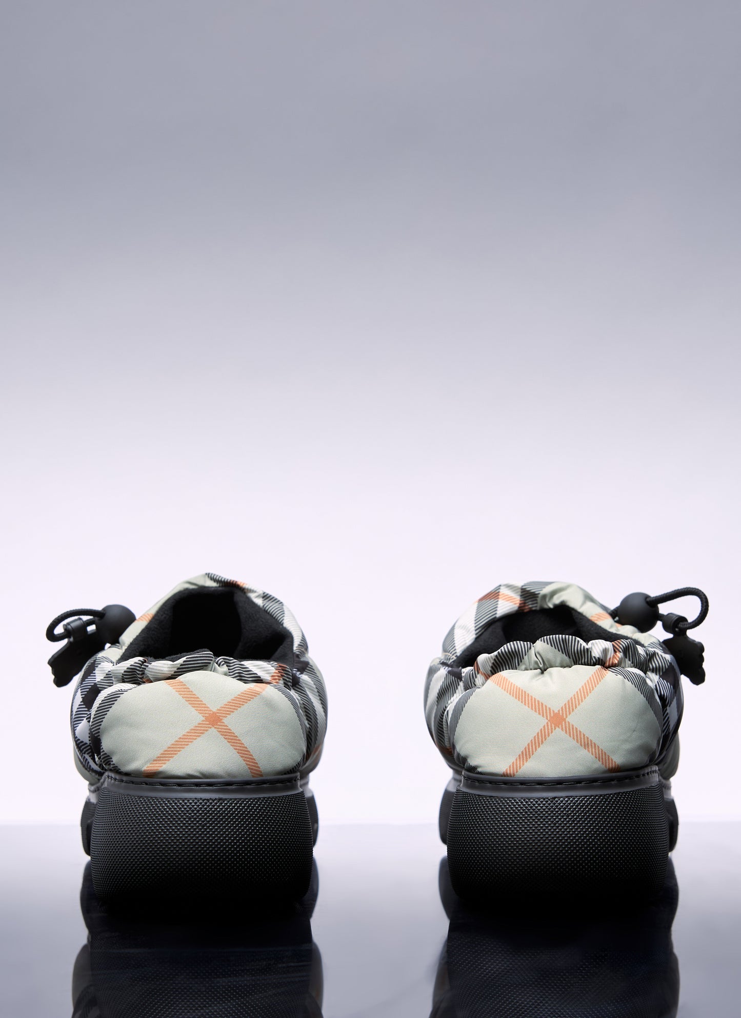 Burberry Women Check Nylon-Blend Pillow Mule