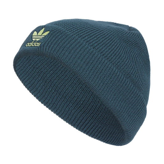 adidas Originals Unisex Kids Trefoil Beanie Arctic Night Blue/Pulse Yellow One Size