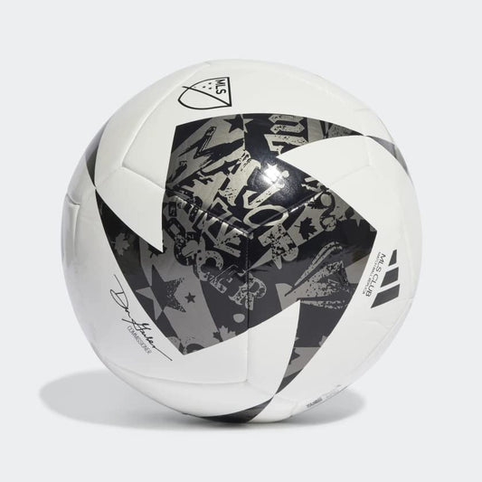 adidas MLS Club Ball - Recreational Soccer Ball with Historic Design Multiple Colors (White/Black/Iron Metallic 3)