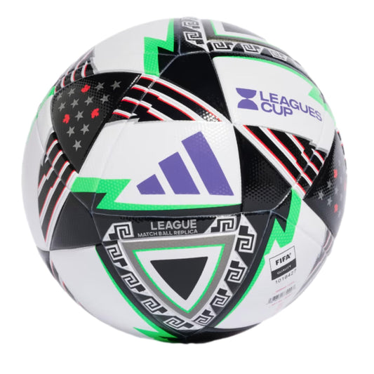 adidas Unisex-Adult Leagues Cup Soccer Ball White/Black/Purple 5