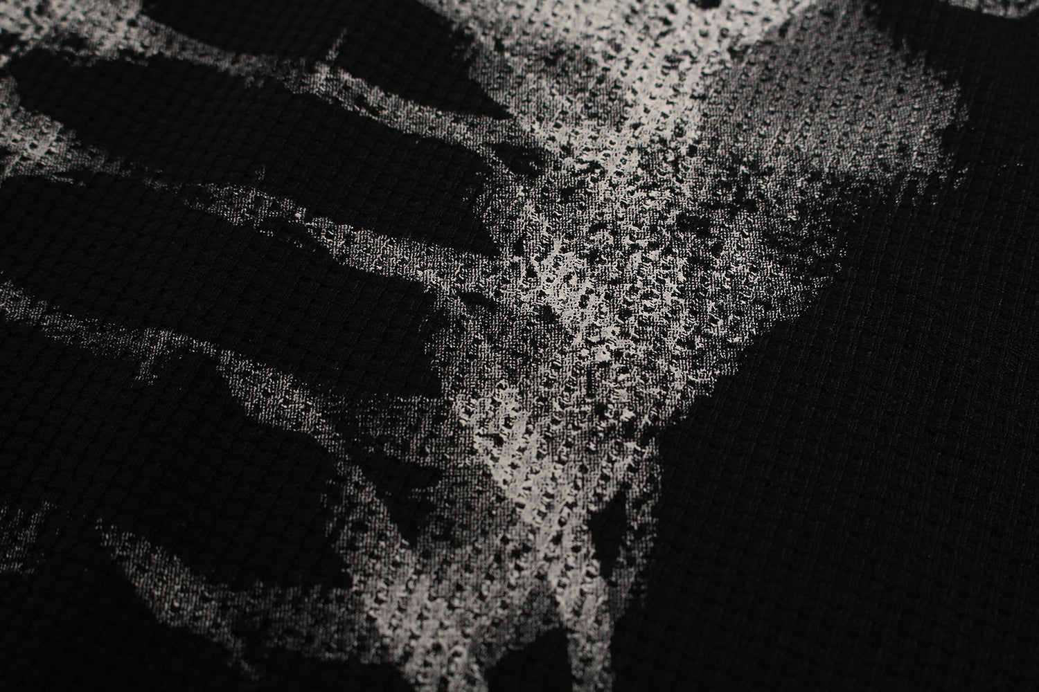 X-Ray Skeleton | Waffle Long Sleeve T-Shirt - Luxuryurbanwear