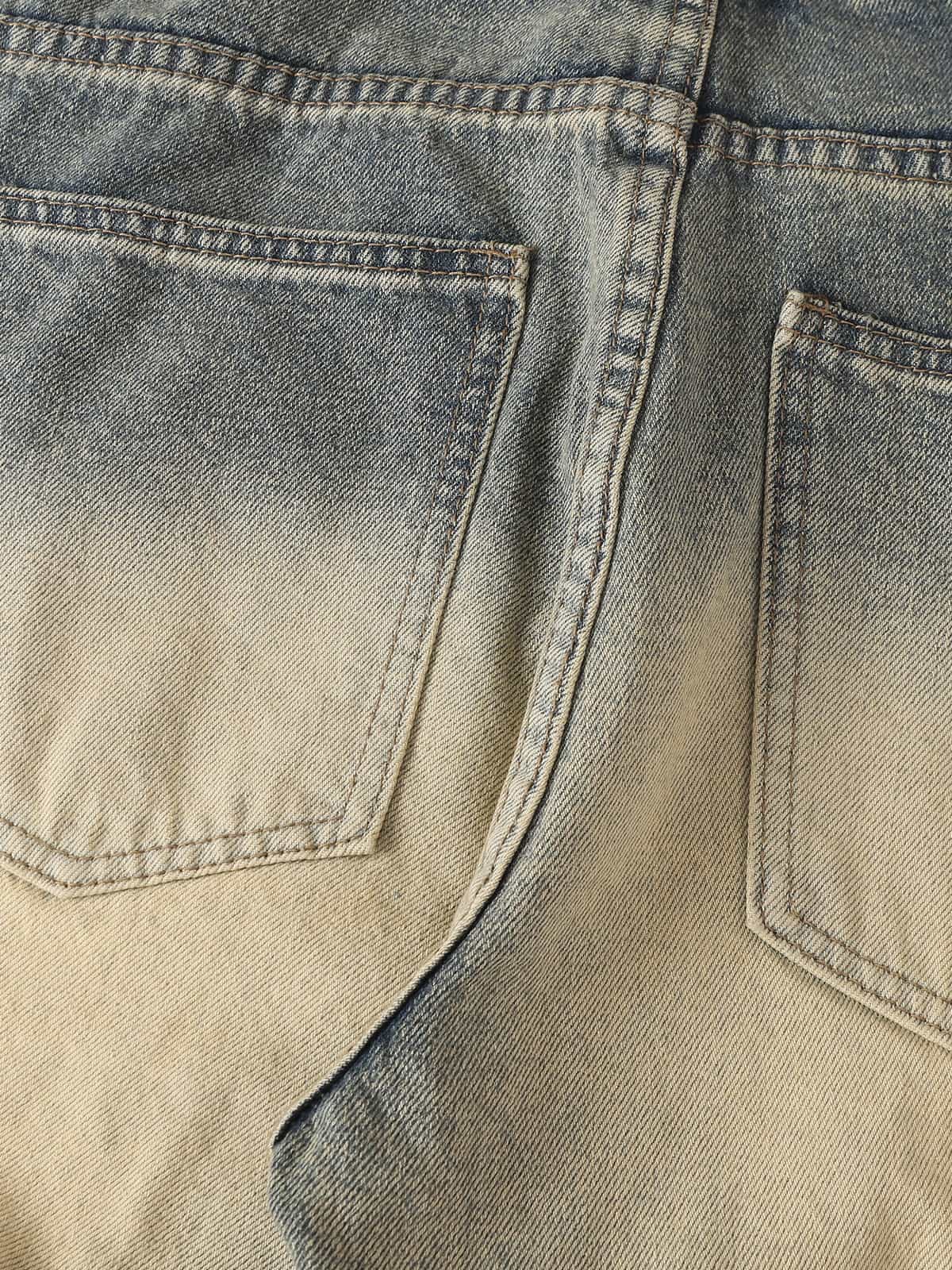 Vintage Washed Flare Jeans - Luxuryurbanwear