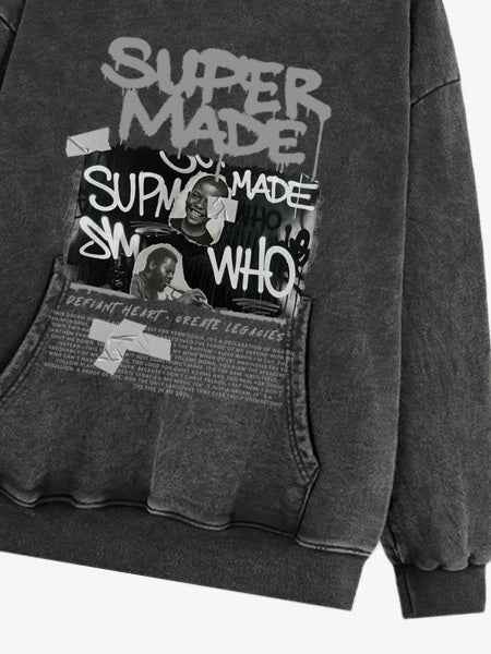 Trendy Retro Graffiti Character Hoodie