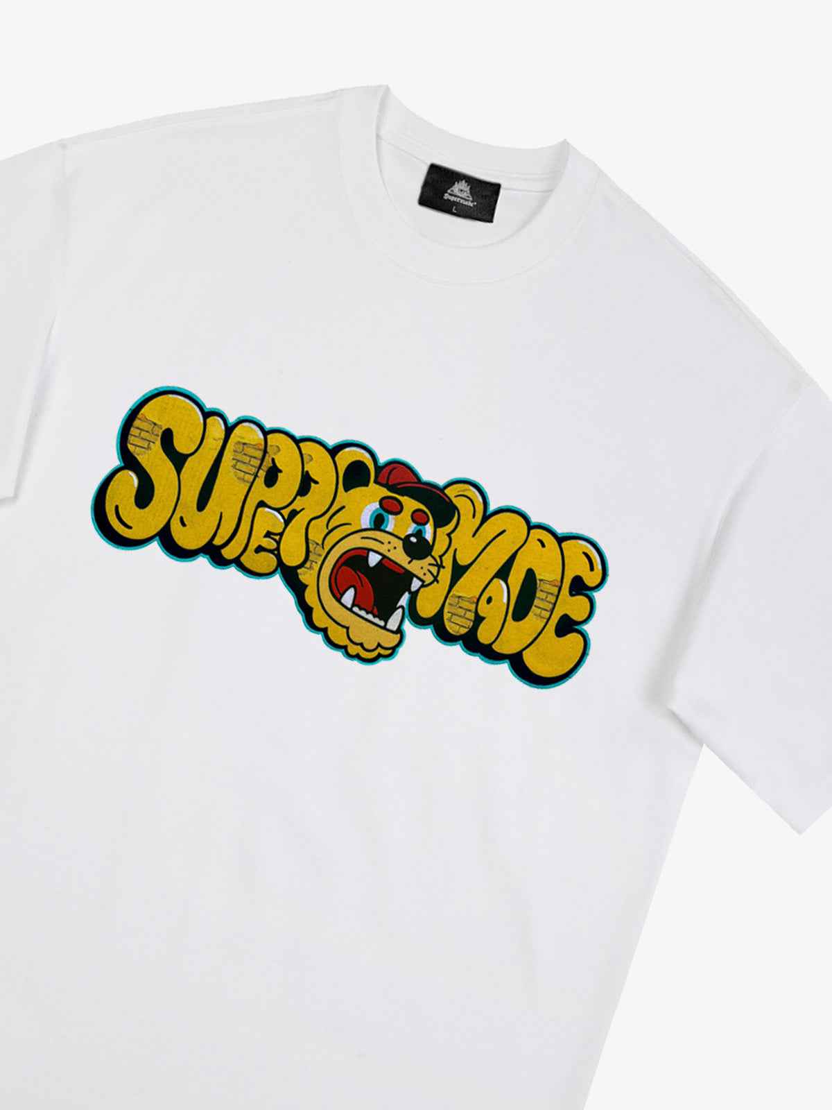 Street Graffiti Trendy Tiger Head Font T-Shirt