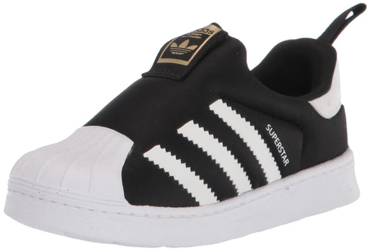 adidas Originals Kids Superstar 360 Sneaker Core Black/White/Gold Metallic 7.5 US Unisex Toddler