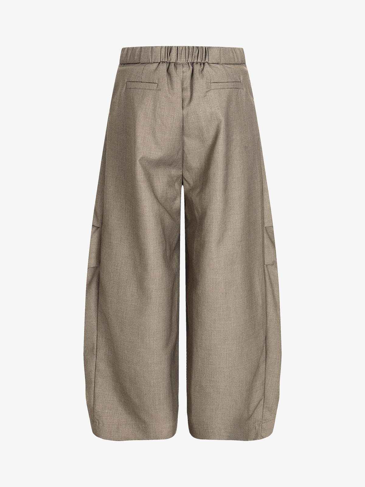 Pleated Drawstring Scimitar Track Pants