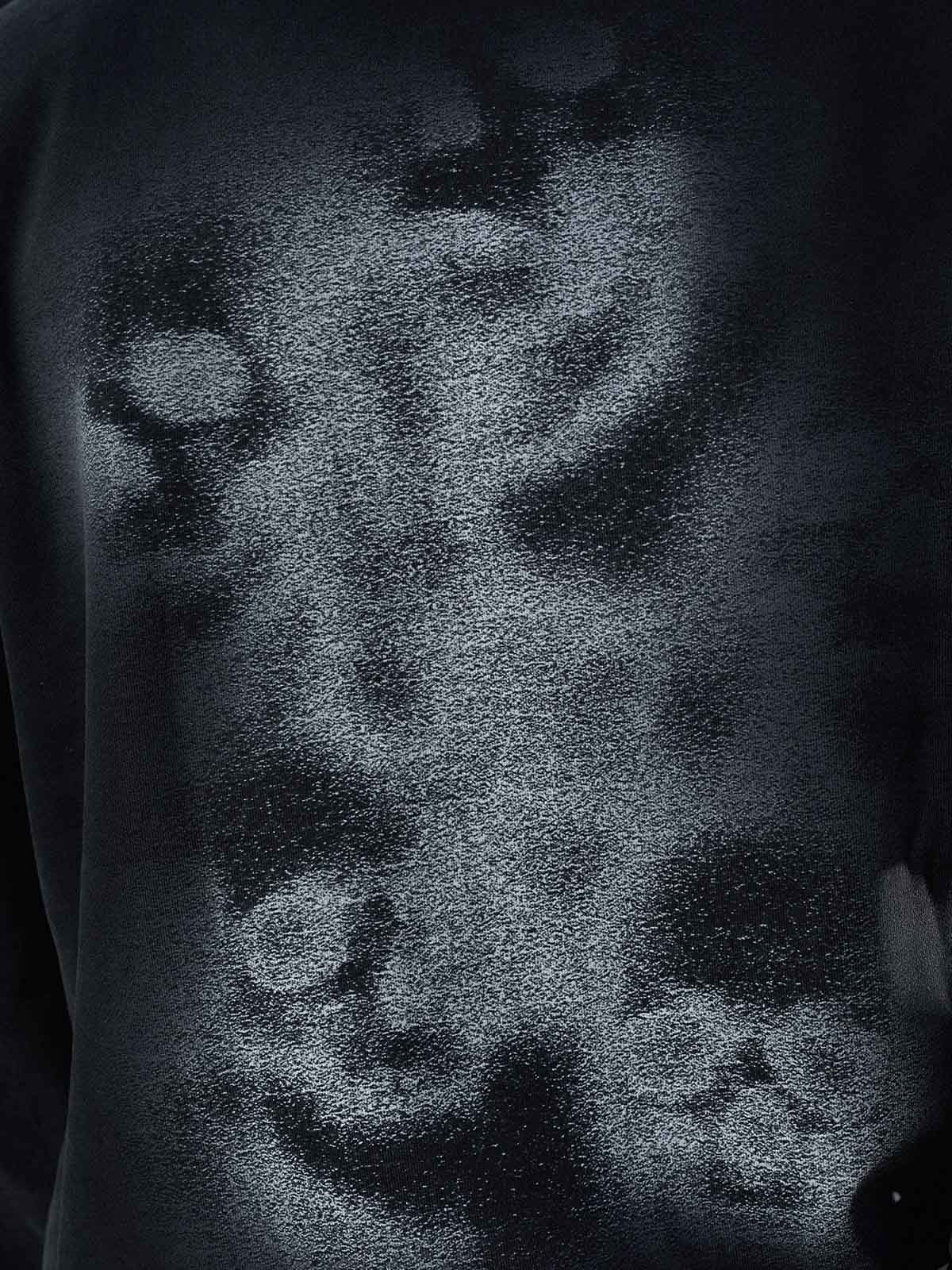 Rhinestone Letter Airbrush Graphic Pullover Hoodie - Luxuryurbanwear