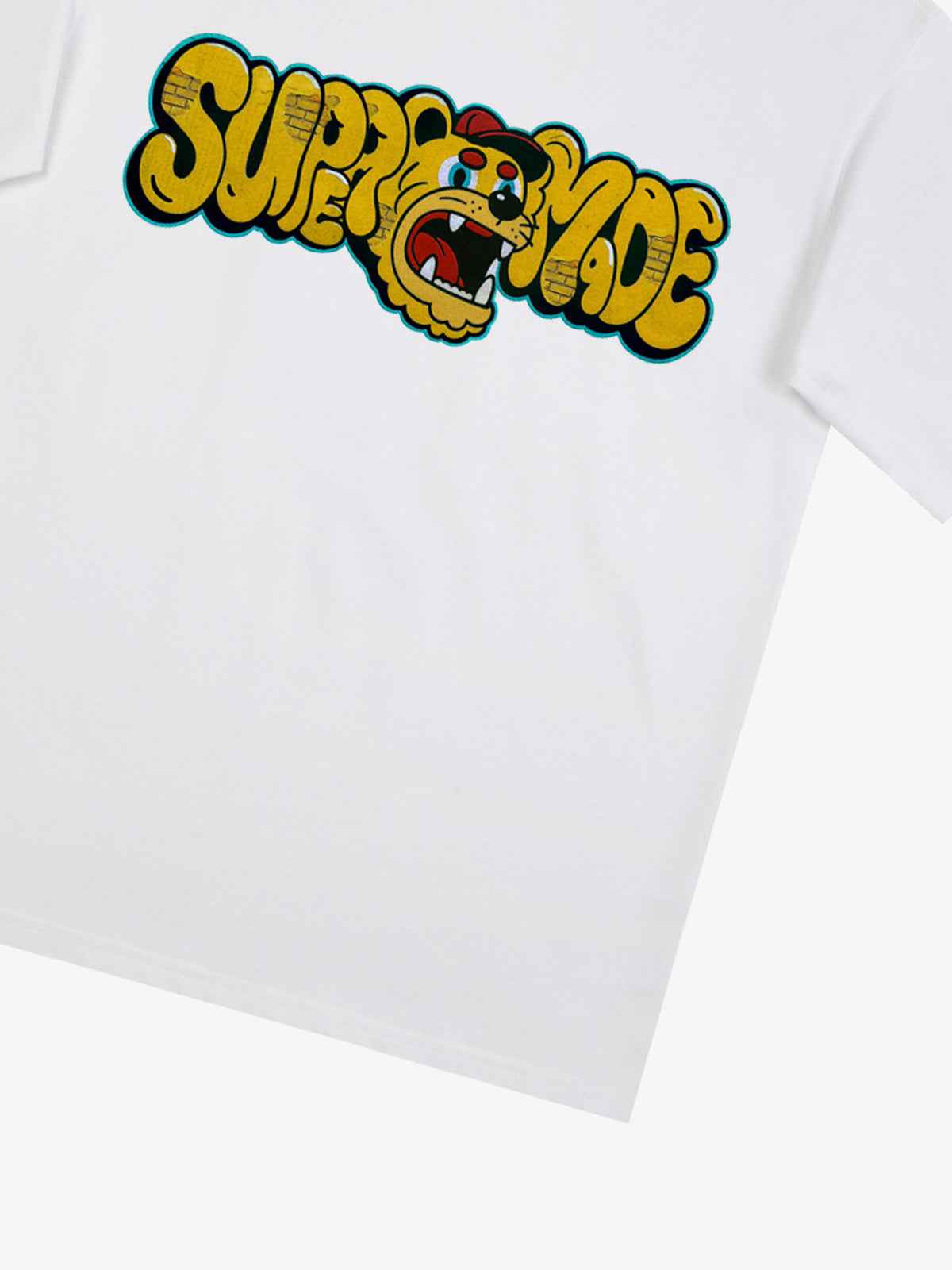Street Graffiti Trendy Tiger Head Font T-Shirt