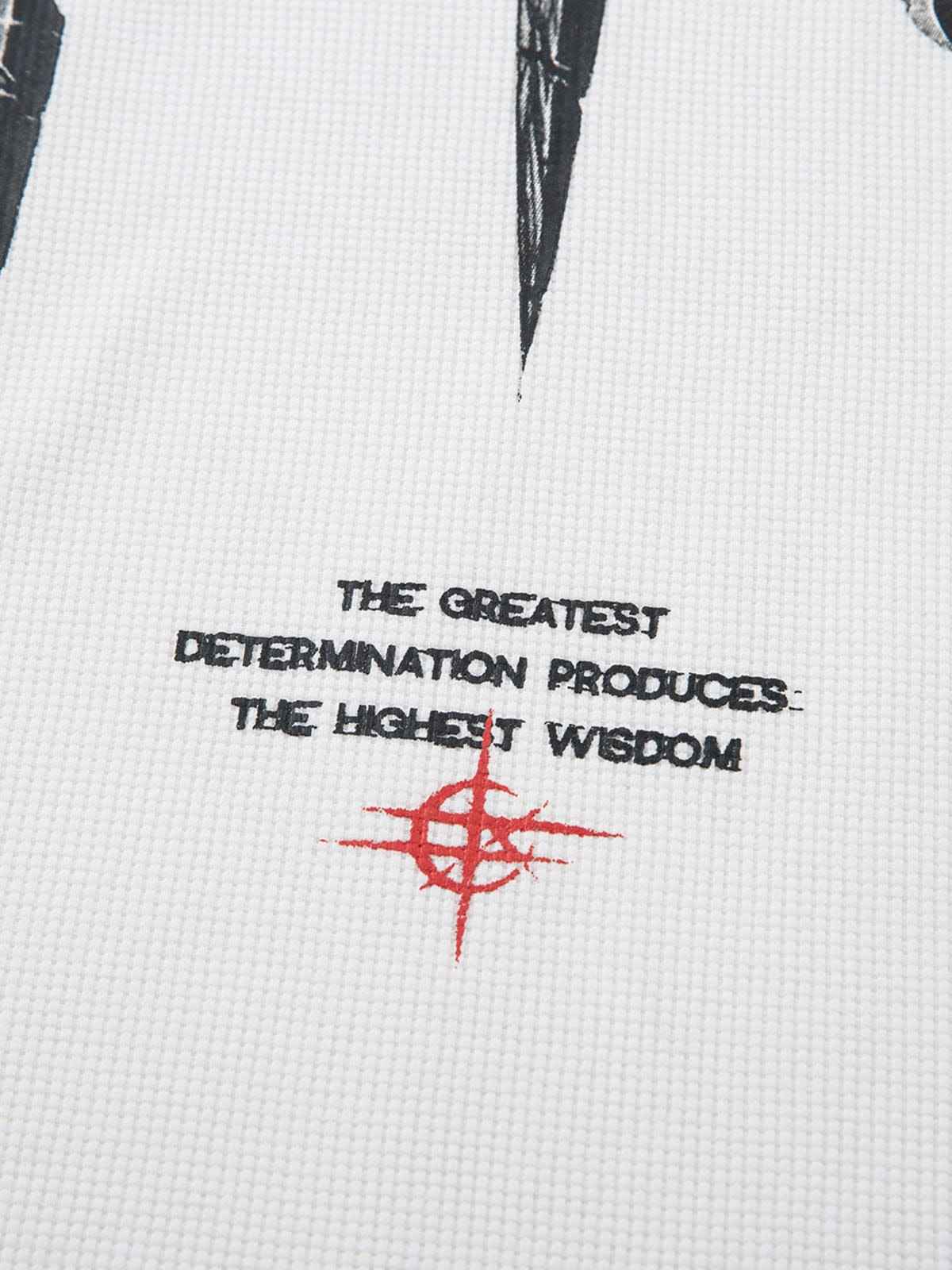 Long Sleeve Letter Cross