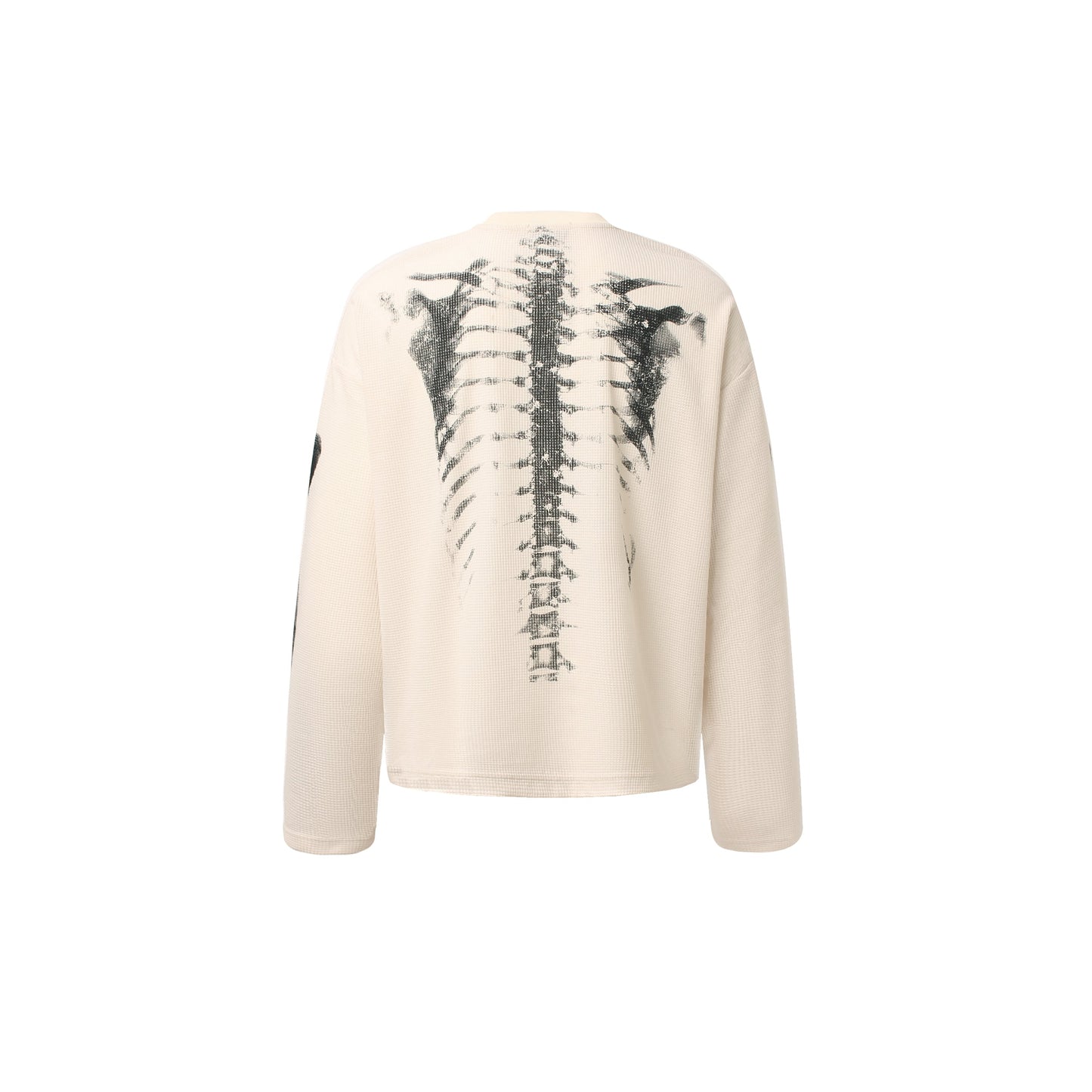 X-Ray Skeleton | Waffle Long Sleeve T-Shirt - Luxuryurbanwear