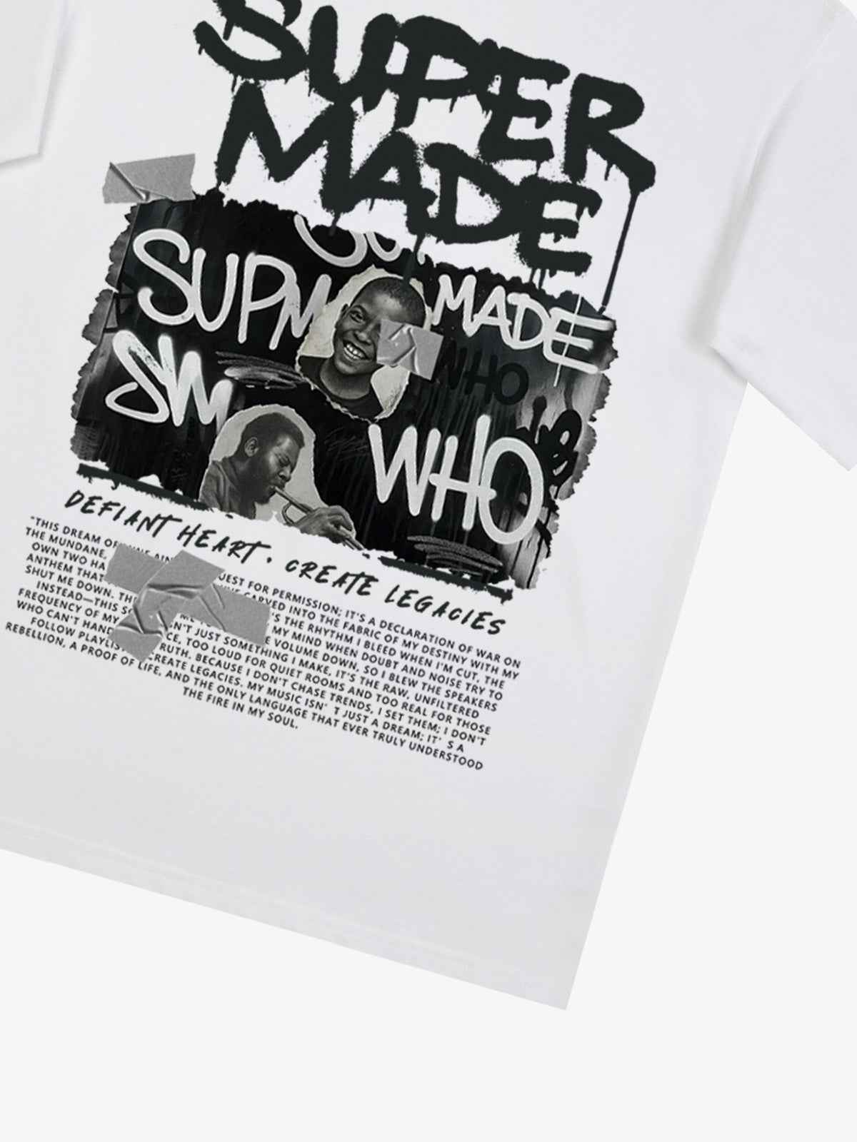 Streetwear Graffiti Character Collage Graphic T-Shirt