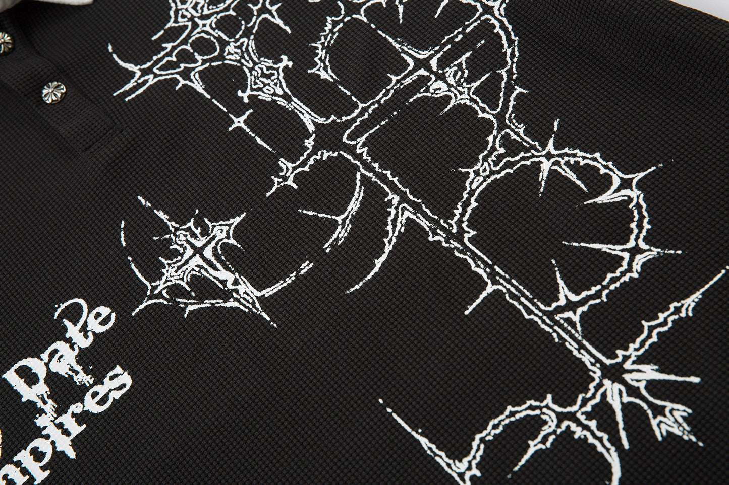 Gothic Vampire | Waffle Long Sleeve T-Shirt - Luxuryurbanwear