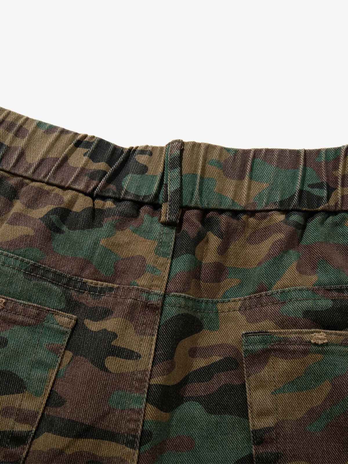 Street Camouflage Side-Striped Jeans