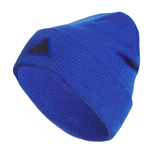 Adidas Mens Postseason Beanie Tall fit Slouchy Cuffed Acrylic Knit hat/Cap for Winter Team Royal Blue/Black
