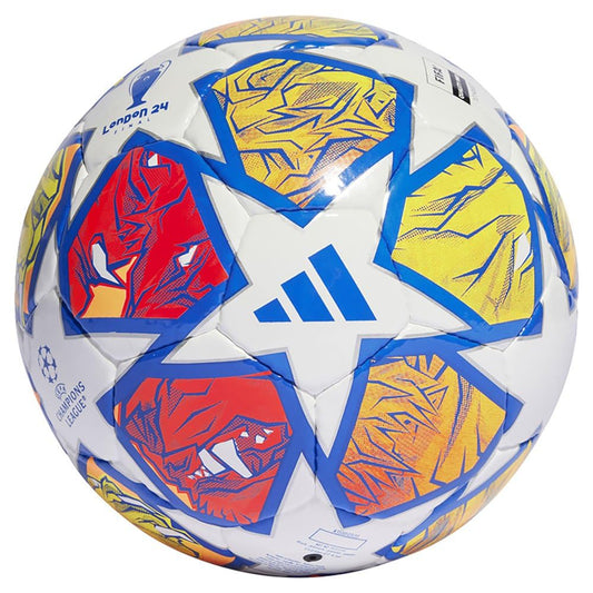 adidas UEFA Champions League FIFA Quality Pro Sala Ball IN9339 Unisex Soccer Ball White/Glow Blue/Flash Orange 4