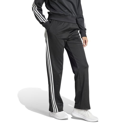 adidas Womens Iconic Warpping 3-Stripes Snap Track Pants Black/White