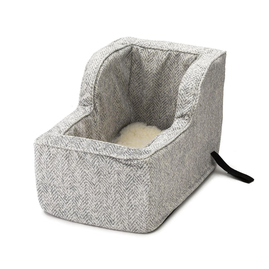Snoozer Large High Back Console Dog Car Seat Travel Dog Bed Carrier for Dogs up to 12lbs Provides Safe Pet Travel with Dog Car Seat Belt Harness Strap Removable Machine Washable Palmer Dove Cover