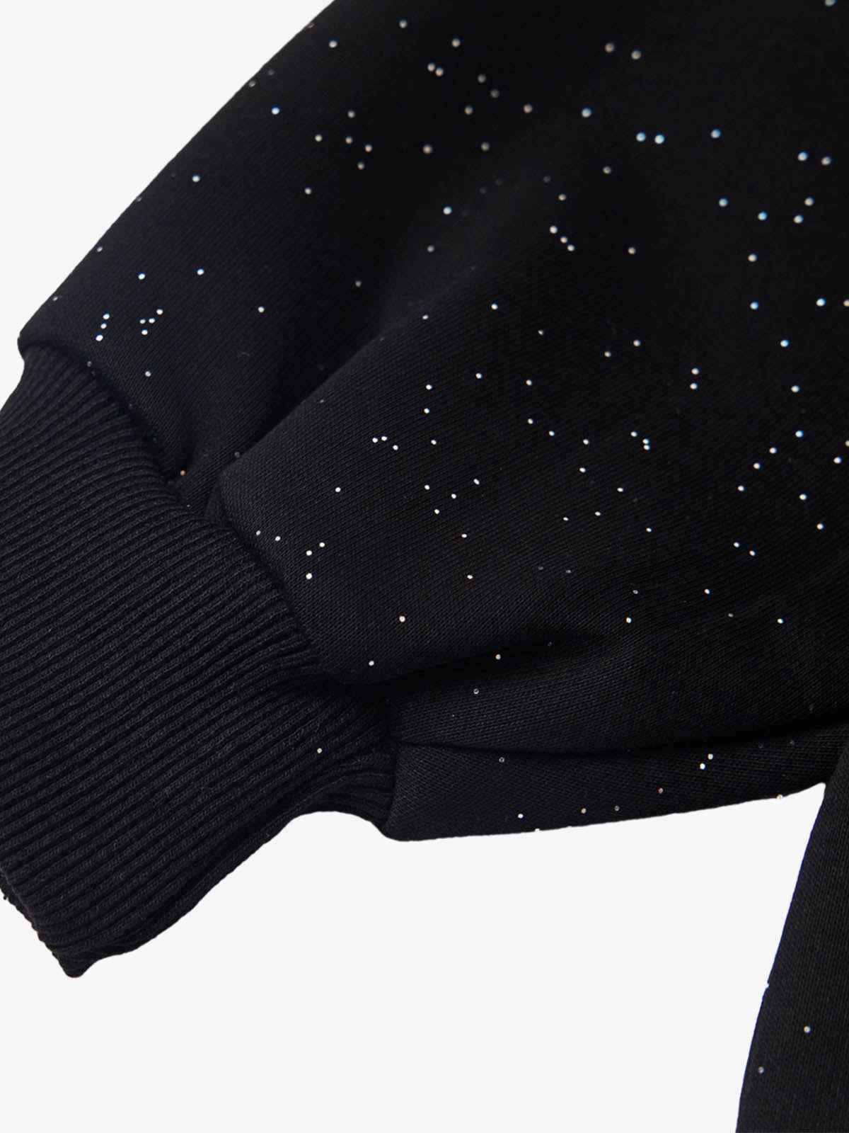 Simple Letter Print Sparking Loose Hoodie