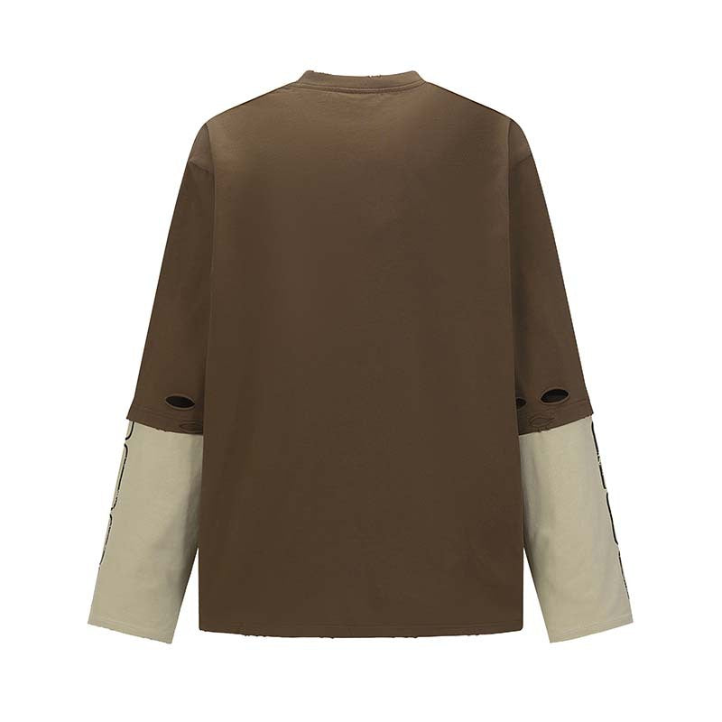 Y2K Grunge Patchwork | Distressed Graphic Sweatshirt - Luxuryurbanwear