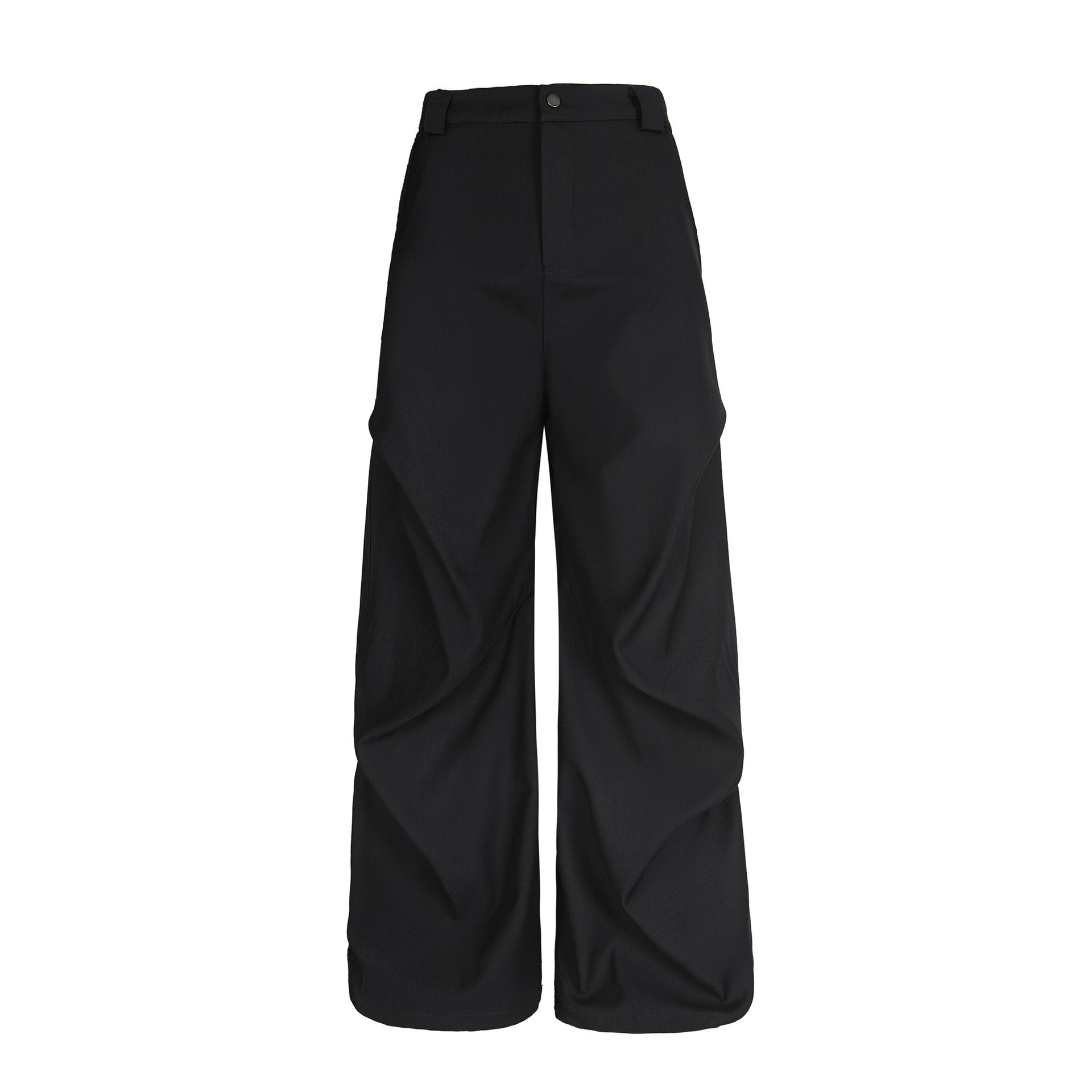 Pleated Casual Trousers | Adjustable Belt Streetwear Pants - Luxuryurbanwear